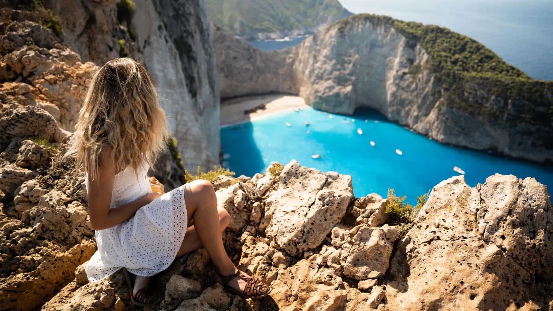 Shipwreck Beach, View from the Shipwreck View, Best place on Zakynthos Island